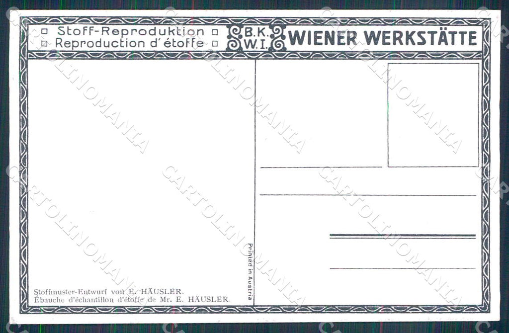 Artist Hausler Judaica Wiener Werkstaette BKWI postcard CT0233 – retro