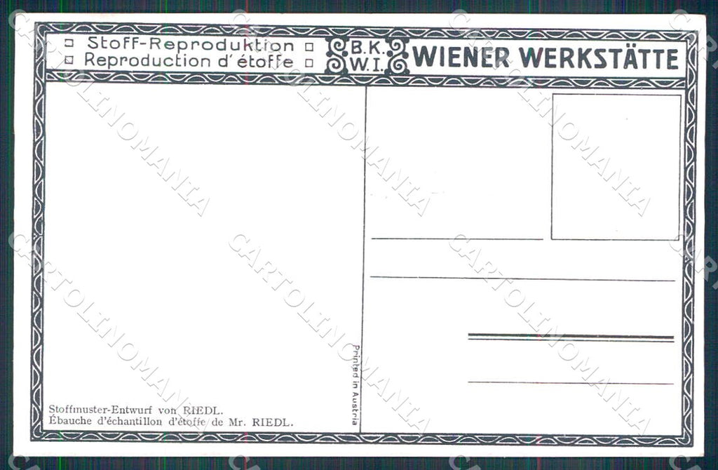 Artist Riedl Judaica Wiener Werkstaette BKWI postcard CT0234 – retro