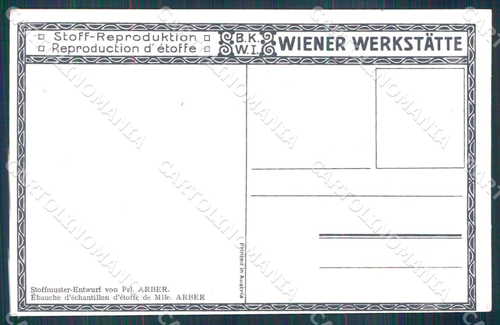 Artist Arber Judaica Wiener Werkstaette BKWI postcard CT0235 – retro