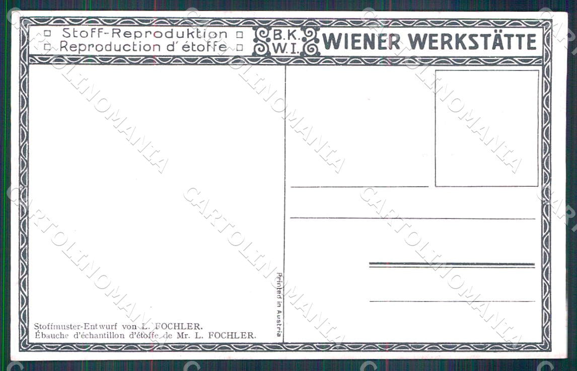 Artist Fochler Judaica Wiener Werkstaette BKWI postcard CT0237 – retro