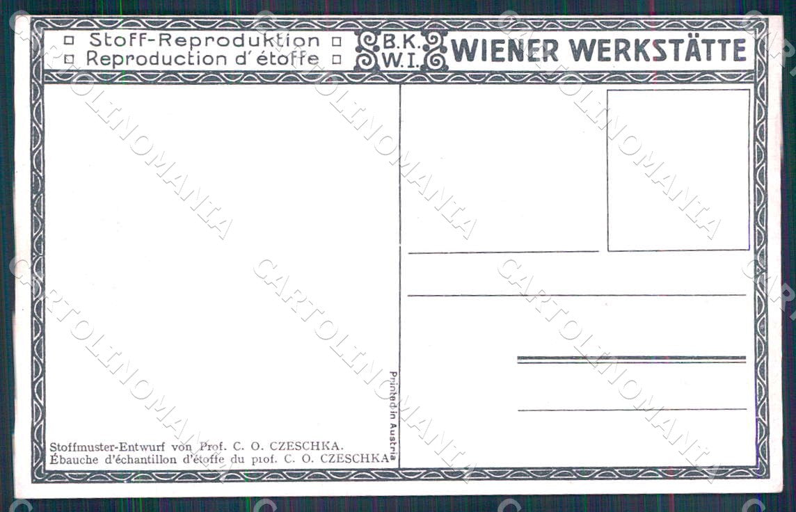 Artist Czeschka C. O. Judaica Wiener Werkstaette BKWI postcard CT0238 – retro