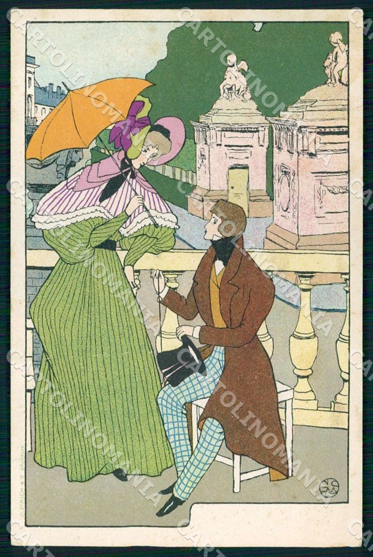 Artist Stevens Gustave Max Lady Art Nouveau postcard CT0243 – fronte
