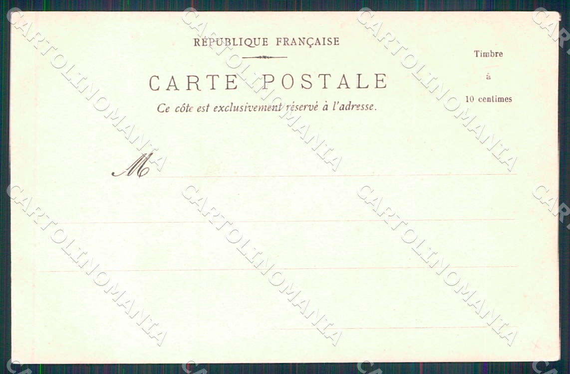 Artist Berthon Lady Art Nouveau la Mandore postcard CT0246 – retro