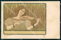 Artist Berthon Lady Art Nouveau postcard CT0247 – fronte