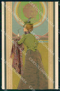 Artist Basch Arpad Lady Art Nouveau La Suediise serie 653 relief postcard CT0262 – fronte