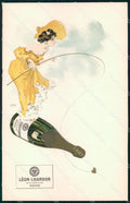 Artist Kirchner Raphael Menu Leon Chandon Champagne Advertising 15x24 cm CT0264 – fronte
