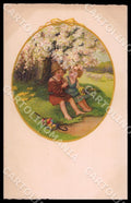 Artist Ebner Pauli Children Easter Spring August Roekl 1412 postcard CT0270 – fronte