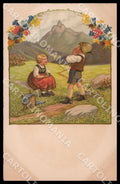 Artist Ebner Pauli Children Mountain Landscape August Roekl 1459 postcard CT0272 – fronte