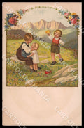 Artist Ebner Pauli Children Mountain Landscape August Roekl 1459 postcard CT0275 – fronte