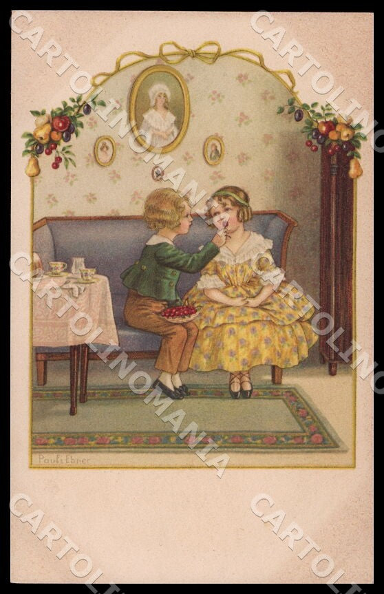Artist Ebner Pauli Art Deco Children August Roekl 1316 postcard CT0276 – fronte