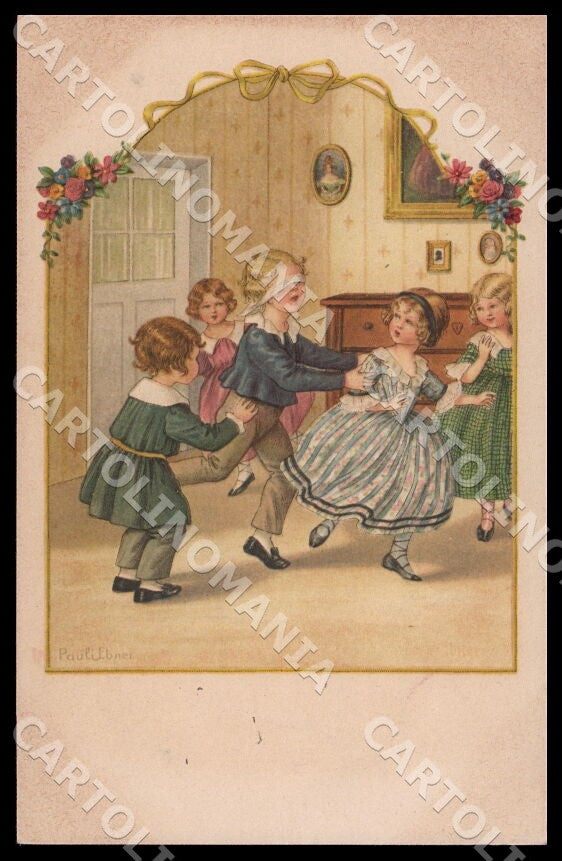 Artist Ebner Pauli Children August Roekl 1316 postcard CT0280 – fronte