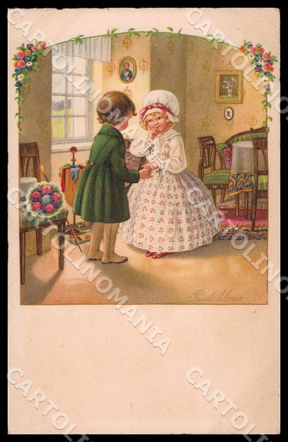 Artist Ebner Pauli Fashion Children Dondorf Roekl SMALL CREASES postcard CT0282 – fronte