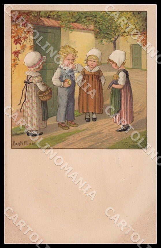 Artist Ebner Pauli Children Doll August Roekl 1321 postcard CT0283 – fronte