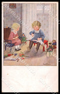 Artist Ebner Pauli Children Doll Toys August Roekl 1375 SMALL CREASE postcard CT – fronte