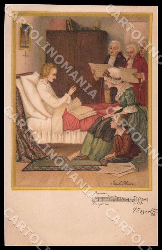 Artist Ebner Pauli Composer Mozart August Roekl 1433 postcard CT0310 – fronte