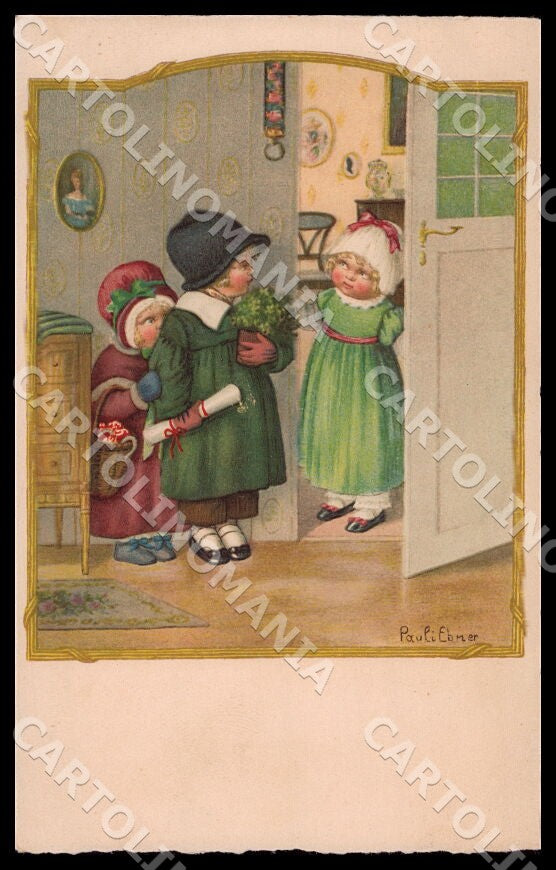 Artist Ebner Pauli Art Deco Children Dondorf Roekl 2461 postcard CT0322 – fronte