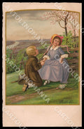 Artist Ebner Pauli Boy Girl Dondorf Roekl 2463 postcard CT0327 – fronte