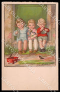 Artist Ebner Pauli Children Music Band Bird Dondorf Roekl 2471 postcard CT0331 – fronte