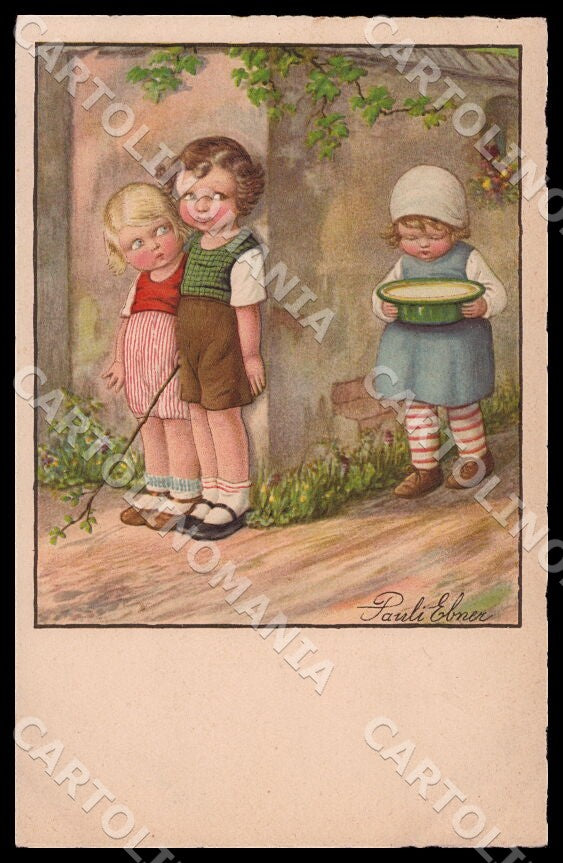 Artist Ebner Pauli Children Dondorf Roekl No 2471 postcard CT0332 – fronte