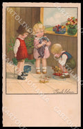 Artist Ebner Pauli Children Horse Toy Doll Dondorf Roekl No 2471 postcard CT0333 – fronte