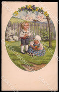 Artist Ebner Pauli Children Easter Spring Dondorf Roekl 2722 postcard CT0335 – fronte