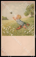 Artist Ebner Pauli Children Doll Butterfly August Roekl 1356 postcard CT0340 – fronte