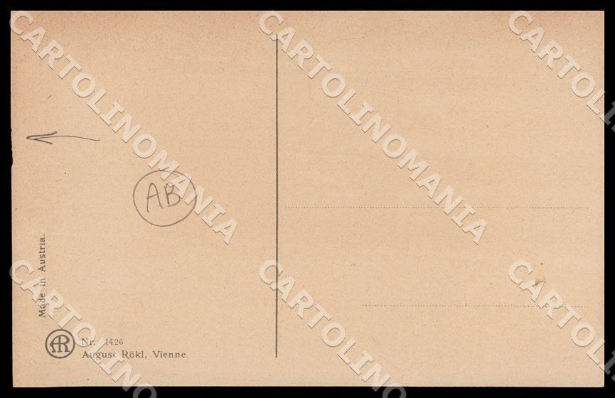 Artist Ebner Pauli Children Cat August Roekl 1426 ABRADED postcard CT0343 – retro