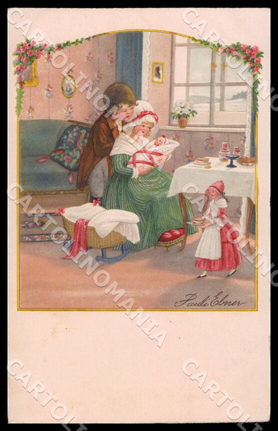 Artist Ebner Pauli Children Doll Dondorf 2823 postcard CT0360 – fronte