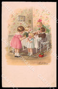 Artist Ebner Pauli Children Teddy Bear Dondorf 4066 CREASE postcard CT0365 – fronte