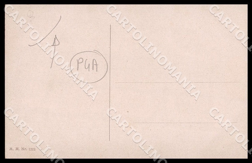 Artist Ebner Children Black Cat MM Vienne 1222 SMALL CREASE postcard CT0379 – retro