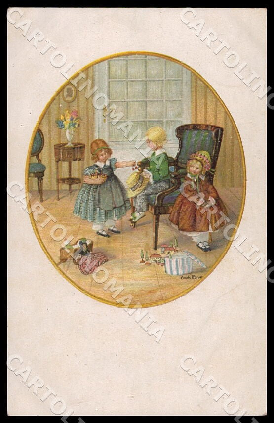 Artist Ebner Pauli Children Doll MM Vienne 1228 SMALL CREASES postcard CT0381 – fronte