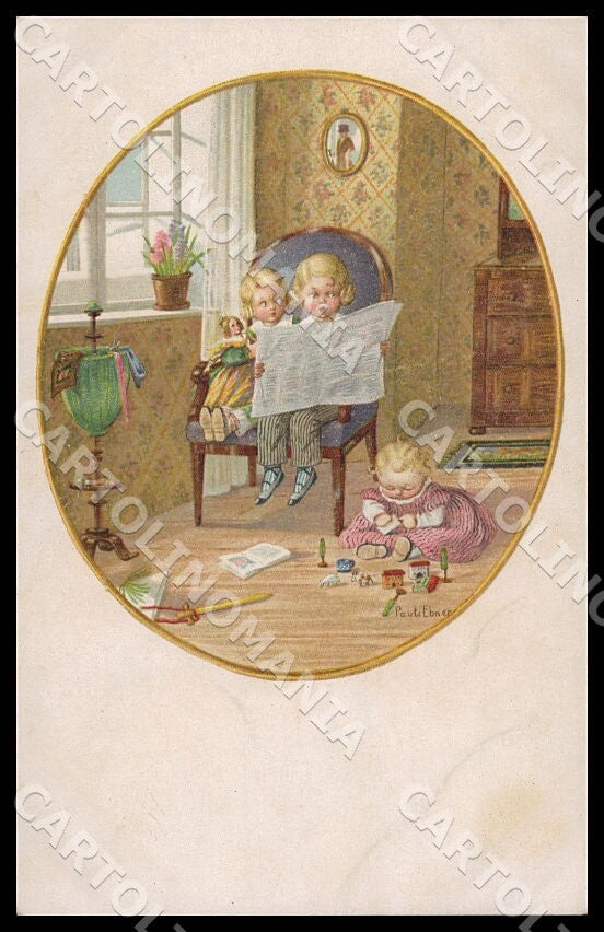 Artist Ebner Pauli Children Doll MM Vienne 1223 SMALL CREASES postcard CT0382 – fronte