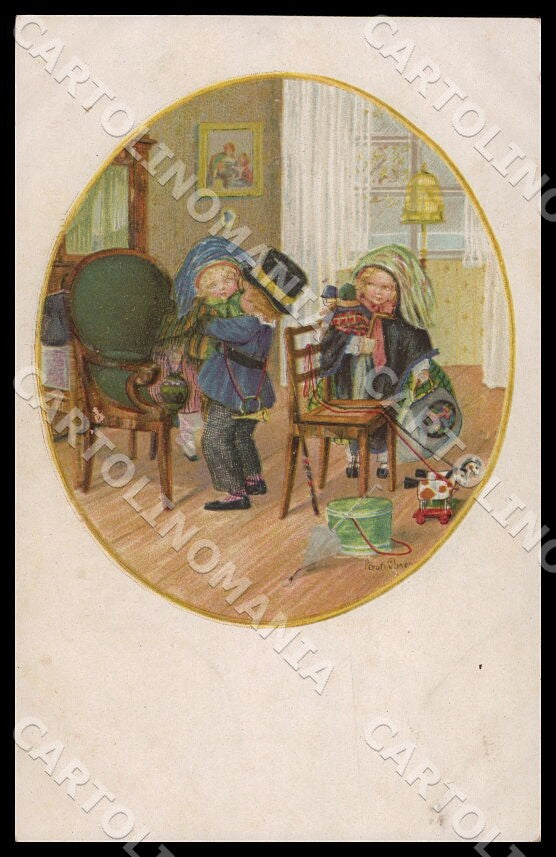 Artist Ebner Children Horse Toy MM Vienne 1228 SMALL CREASES postcard CT0383 – fronte