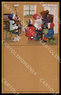 Artist Ebner Children Santa Claus MM Vienne 1396 SMALL CREASES postcard CT0386 – fronte