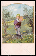 Artist Ebner Pauli Children MM Vienne Nr. 1263 SMALL CREASE postcard CT0393 – fronte