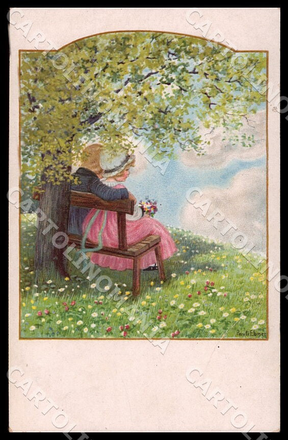 Artist Ebner Pauli Couple MM Vienne SMALL CREASE postcard CT0394 – fronte