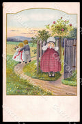 Artist Ebner Pauli Children MM Vienne SMALL CREASES ABRADED postcard CT0395 – fronte