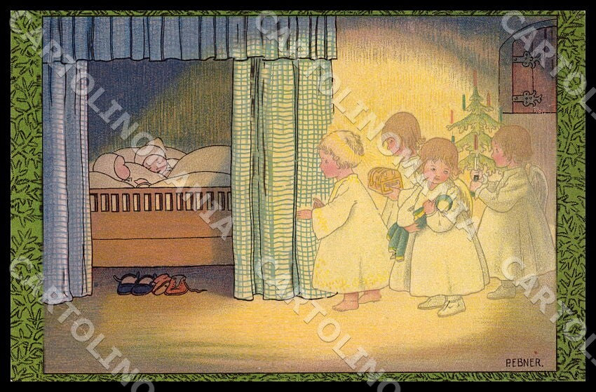 Artist Ebner Children Jesus Christmas MM Vienne SMALL CREASE postcard CT0400 – fronte