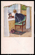 Artist Ebner Pauli Fashion Children Doll MM Vienne 1202 postcard CT0407 – fronte