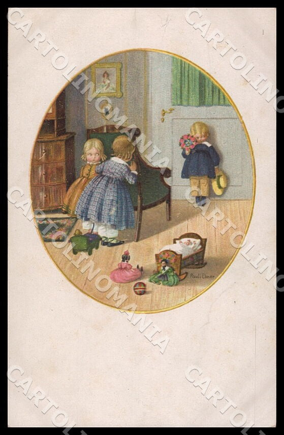Artist Ebner Pauli Children Doll MM Vienne 1228 SMALL CREASE postcard CT0410 – fronte