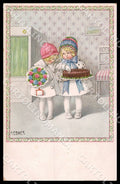 Artist Ebner Pauli Children Cake MM Vienne 1269 PUA postcard CT0412 – fronte