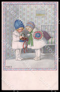 Artist Ebner Pauli Fashion Children MM Vienne 1269 postcard CT0414 – fronte