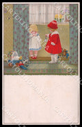 Artist Ebner Children Teddy Bear MM Vienne 878 SMALL CREASE postcard CT0420 – fronte