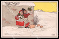 Artist Ebner Pauli Children New Year Pig MM Vienne 551 postcard CT0427 – fronte