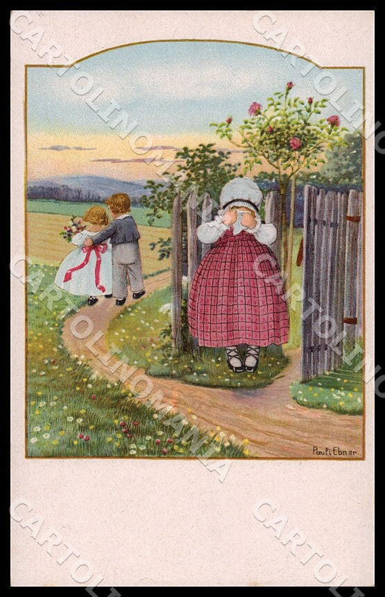 Artist Ebner Pauli Children MM Vienne 1263 postcard CT0429 – fronte