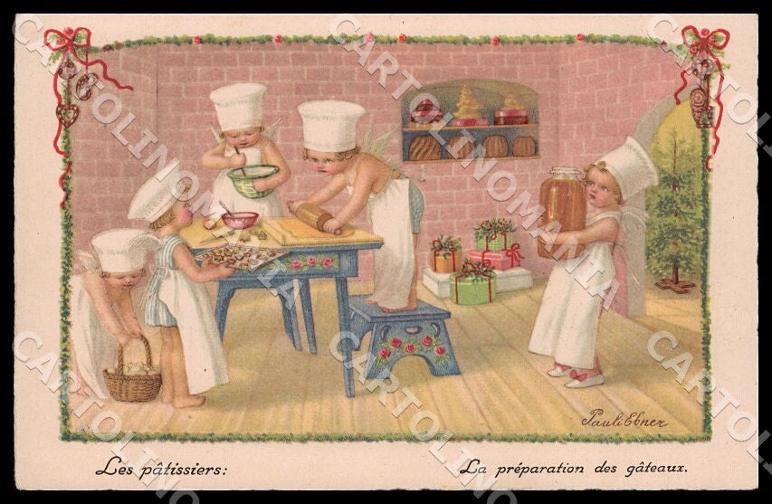 Artist Ebner Pauli Children Christmas Selco 2435 postcard CT0437 – fronte