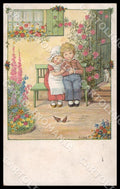 Artist Ebner Pauli Children Bird MM Vienne 155 CREASES postcard CT0440 – fronte