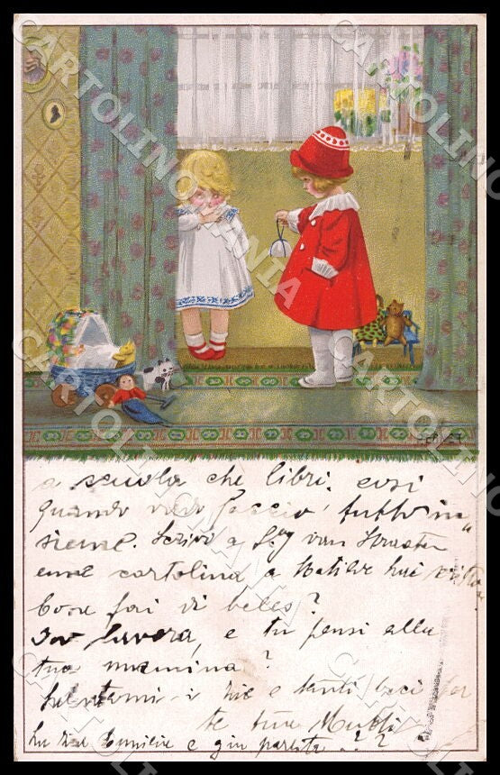 Artist Ebner Pauli Children Doll MM Vienne 878 CREASE postcard CT0442 – fronte