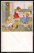 Artist Ebner Pauli Children MM Vienne 473 CREASE ABRADED BACK postcard CT0448 – fronte
