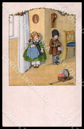 Artist Ebner Pauli Children Doll MM Vienne 1202 CREASES postcard CT0451 – fronte